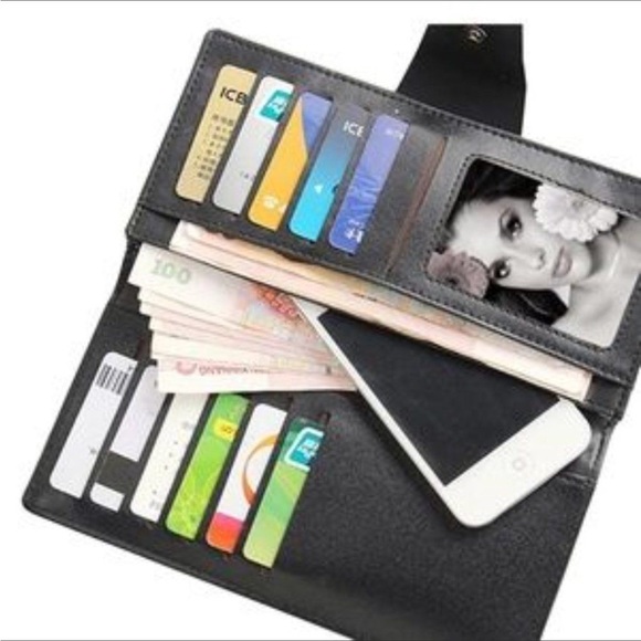 Skull Studded Purses Genuine Leather Wallet - Picture 3 of 5